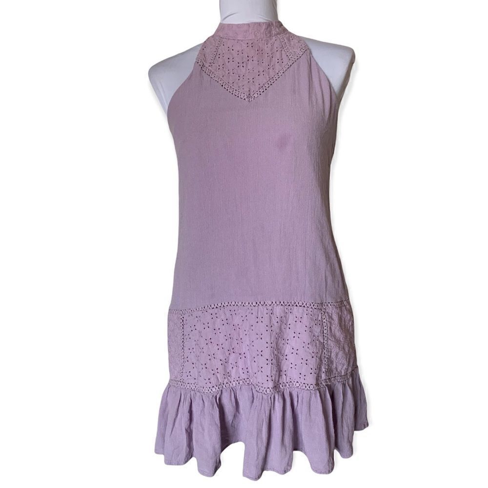 FRANCESCA’s women’s lavender halter neck dress sz S